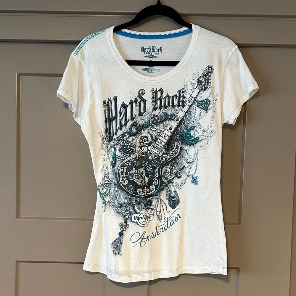 Hard Rock Cafe Amsterdam Women’s Guitar Tee